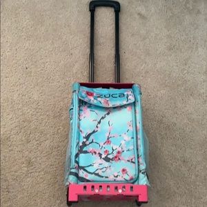 ZUCA Cherry blossom rolling backpack